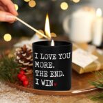 Christmas Anniversary Wedding Gifts for Women Men - I Win Vanilla Lavender Scented Candle 10 oz - Christmas Birthday Gifts for Him Her, Couple Gift for Boyfriend Girlfriend Husband Wife - Image 8