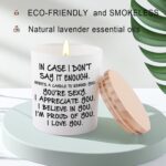 BFJLIFE Candles Gifts for Her Funny Novelty Unique Valentines Mothers Day Anniversary Birthday Christmas Gifts for Girlfriend Wife Stocking Stuffers Lavender Scented Soy Candle - Image 4