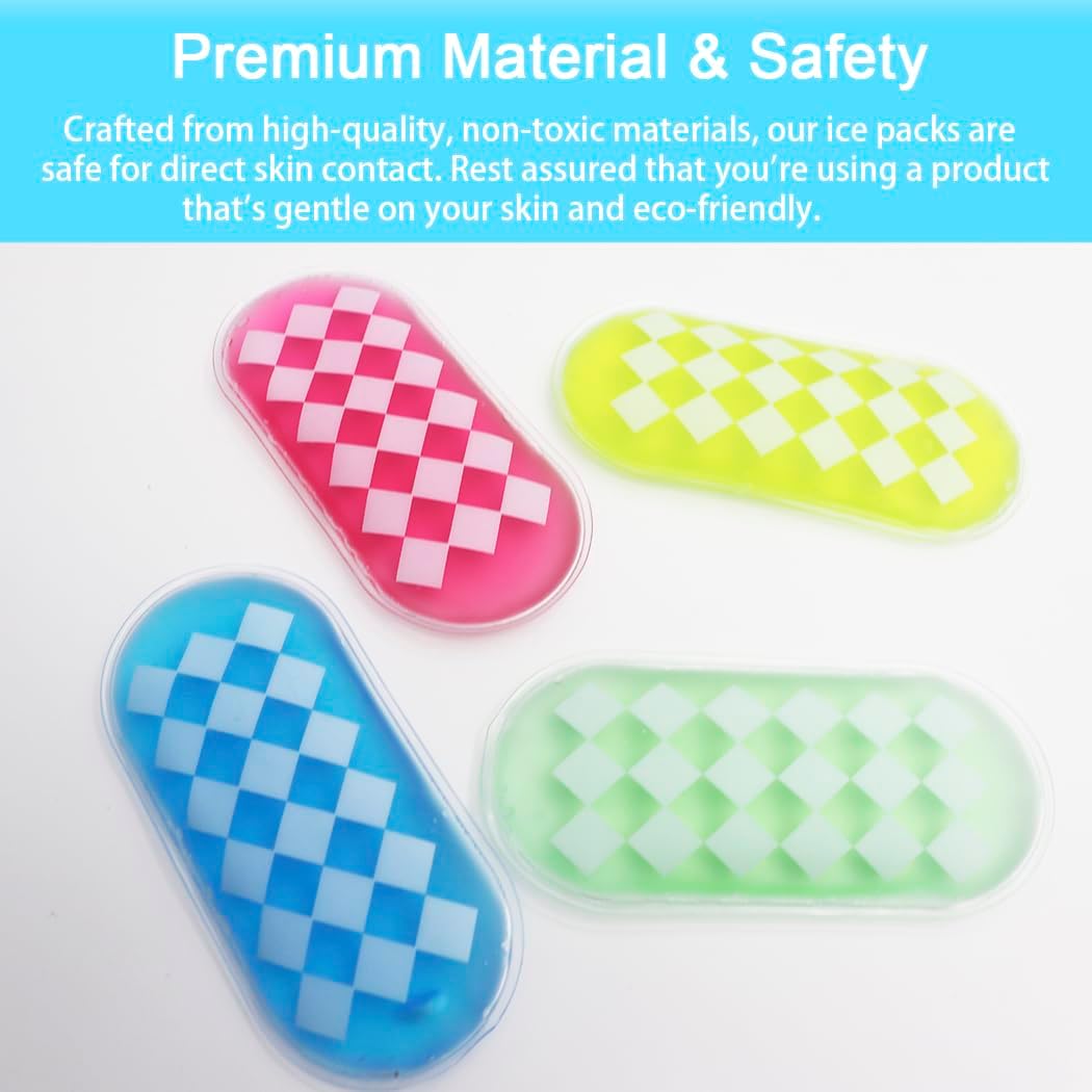 Kids Ice Pack for Boo Boo – 4 Color Cold Packs Cold Compress for Swelling, Bruises & Cuts – Safe Toddler First Aid Ice Pack– Reusable Gel Pack for Sports Injuries & Home Healthcare - Image 4