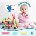 Magnetic Building Blocks - STEM Learning Toys for Kids 3+, Montessori Sensory Toys with Stronger Magnets, Creative Construction Kit Gift for Boys & Girls - Image 3