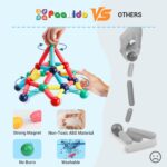 Magnetic Building Blocks - STEM Learning Toys for Kids 3+, Montessori Sensory Toys with Stronger Magnets, Creative Construction Kit Gift for Boys & Girls - Image 4