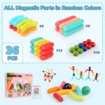 Magnetic Building Blocks - STEM Learning Toys for Kids 3+, Montessori Sensory Toys with Stronger Magnets, Creative Construction Kit Gift for Boys & Girls - Image 8