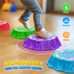 Flooyes Stepping Stones for Kids, 6pcs Light up & Music Non-Slip Stepping Stones, Sensory Toy for Toddler Balance & Coordination Skills, Indoor & Outdoor Toys, Toys for Toddlers Ages 3-5 - Image 4