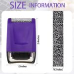 2 Pieces Identity Theft Prevention Stamp Guard Your ID Stamp Roller Address Blocker Wide Rolling Security for Mail(Medium,Black and Purple) - Image 3