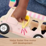 Fisher-Price Wood Toddler Toy Ice Cream Truck Shape Sorter Set, 9 Wooden Pieces for Developmental Play Kids Ages 18+ Months (Amazon Exclusive) - Image 3