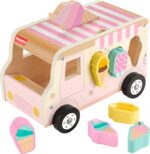 Fisher-Price Wood Toddler Toy Ice Cream Truck Shape Sorter Set, 9 Wooden Pieces for Developmental Play Kids Ages 18+ Months (Amazon Exclusive) - Image 4