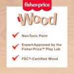 Fisher-Price Wood Toddler Toy Ice Cream Truck Shape Sorter Set, 9 Wooden Pieces for Developmental Play Kids Ages 18+ Months (Amazon Exclusive) - Image 5