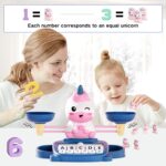 Unicorns Kindergarten Preschool Learning Activities Math Counting Matching Letter Toys - Toddler Educational Toys for 3 4 5 6 7 Year Olds Girls Birthday Gift Games for Kids Ages 5-7 3-5 - Image 6