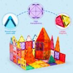 Ryoichi 138PCS Magnetic Building Tiles Set with 2 Cars, STEM Educational Construction Blocks & Montessori Learning Toys for Kids Ages 3-9+ Years - Image 4