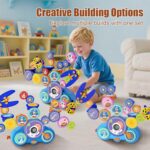 STEM Gears Toys for Kids Ages 3+, Creative Learning Building Blocks, 18Pcs Educational Construction Toy Set, Electric & Manual Dual Mode, Versatile Gear Playset Gift for Boys & Girls - Image 3