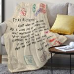 Boyfriend Gifts - BF Blanket from Girlfriend 80"x60"- Sentimental Gifts for Him - Valentines Fathers Day Romantic Presents for Boyfriend - Best BF Christmas Anniversary Birthday Gift Ideas - Image 4