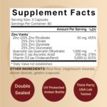 NatureBell Zinc Quercetin with Vitamin C & D3, 240 Capsules | Quercetin 1,000mg + Zinc 50mg + Vitamin C 250mg + Vitamin D3 5,000 IU | 4-in-1 Advanced Immune & Lung Support | ZincVanta Formula - Image 3