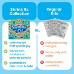 Ooly 28 PC DIY Shrinking Art Kit for Kids, 20 Plastic Pre Cut Charms and More, No Mess Creative Activity Jewelry Making Kit, Christmas Crafts for Kids - Fun Friends - Image 4
