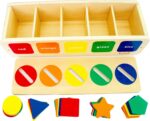 Dailyfunn Montessori Toys Color&Shape Sorting Learning Matching Box for Baby Toddlers 1-3 Year Old - Image 3