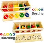Dailyfunn Montessori Toys Color&Shape Sorting Learning Matching Box for Baby Toddlers 1-3 Year Old - Image 6