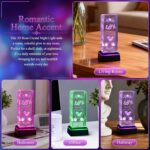 3D Love Crystal Night Light Gifts for Him Her Boyfriend Girlfriend Birthday Christmas, Romantic Love Crystal Lamp Wedding Anniversary Birthday Gift for Women Men Couples Wife Husband - Image 5