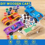 Klever Kits 4 DIY Wooden Race Cars-Build & Paint Your Own Wood Craft Kit, 4 Race Cars Toy, Easy to Assemble Arts Crafts Kit, Birthday Party Presents for Kids Boys and Girls - Image 6
