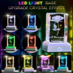 3D Rose Crystal Night Lamp with Adjustable LED Lights - I Love You, Mothers Day Gifts Ideas for Mom Valentines Day, Anniversary, Birthday Gift for Her, Wife, Girlfriend - Image 4