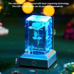 3D Rose Crystal Night Lamp with Adjustable LED Lights - I Love You, Mothers Day Gifts Ideas for Mom Valentines Day, Anniversary, Birthday Gift for Her, Wife, Girlfriend - Image 5