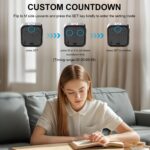 Rotating Visual Pomodoro Timer 5, 25, 10, 50 Min Custom Countdown, Rechargeable Cube Desk Productivity Flip Timer with Detachable Silicone Case, Ideal for ADHD Tool Study Work School (Green) - Image 5