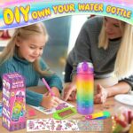 EDSPORTSHOUSE Decorate Your Own Water Bottle Kits for Girls Age 4-6-8-10,Unicorn Painting Crafts,Fun Arts and Crafts Gifts Toys for Girls Birthday Christmas(Unicorn) - Image 3