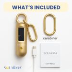 Solarma by HerTime2 | Solar Powered Personal Alarm for Women | Extra Loud Dual Siren + LED | Solar + USB-C Rechargeable | Ideal Gift for College Travel Running Realtors | Self Defense Safety Alarm - Image 5