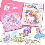 JoyCat Paint with Water Coloring Books for Toddlers, Watercolor Painting Sets for Kids Ages 3-5 4-8, Arts and Crafts Drawing Activities Toy Birthday Gift for Boys Girls (Magical Pony) - Image 8
