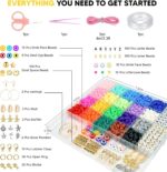 Dowsabel Clay Beads Bracelet Making Kit for Beginner, 5000 Pcs Preppy Polymer Clay Beads with Charms Kit for Jewelry Making, DIY Arts and Crafts Birthday Gifts Toys for Kids Age 6-13 - Image 6