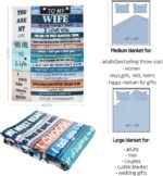 Gifts for Wife from Husband, Anniversary Wedding Birthday Gift Ideas for Wife, I Love You Gifts for her, Romantic Gift for Women, to My Wife Blanket for Bedding Sofa Office Travel, 60''x50'' - Image 4