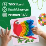 jackinthebox Poke Poke Art – Animals Theme, Mess-Free Fabric Art and Craft, Flower Pressing Kits, Gift for Kids, Girl Gifts, Boy Gift, Toys for Girls and Boys Ages 4 5 6 7 8 - Image 7