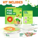 jackinthebox Poke Poke Art – Animals Theme, Mess-Free Fabric Art and Craft, Flower Pressing Kits, Gift for Kids, Girl Gifts, Boy Gift, Toys for Girls and Boys Ages 4 5 6 7 8 - Image 8