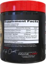 Insane Labz Insane Veinz Non Stimulant NO Enhancing Powder, Nitric Oxide Booster, Loaded with Agmatine Sulfate and Betaine Anhydrous, Increase Vascularity, 35 Srvgs, Apple - Image 3