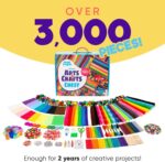 Blue Squid 3000+ pcs Arts and Crafts Supplies for Kids | Craft Kit Box for Kids Age 3-5, 4-8, 6-8, 8-12 | Craft Supplies & Materials Crafts Set Toys Art Box Gifts for Girls Boys Bulk Art Kit - Image 6