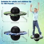 Junkin 2 Pcs Pogo Ball Trick Board Toy Balance Board Pogo Balance Bounce Ball with Pump and Strong Grip Deck for Fun Challenge Fidget Indoor,Outdoor Toys - Image 3
