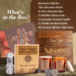 Christmas Date Night Adventure Box - Gifts for Her, Him, Scratch-Off Date Ideas, Anniversary or Birthday Gifts for Girlfriend, Boyfriend, Vanilla and Lavender Candles, Decision Coin & Dice - Image 3