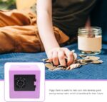 Purple Kids Piggy Bank Safe with Password Lock - Educational Money Saving Box for Children, Coin Storage, Ideal Gift for Birthdays and Holidays - Image 3