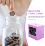 Purple Kids Piggy Bank Safe with Password Lock - Educational Money Saving Box for Children, Coin Storage, Ideal Gift for Birthdays and Holidays - Image 4