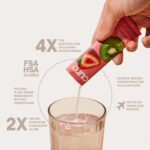 Cure Hydration | Plant-Based Electrolyte Drink Mix | No Added Sugar | FSA-HSA | Dehydration Relief Powder Made with Coconut Water | Non-GMO | Vegan | Pouch of 14 Packets - Strawberry Kiwi - Image 4