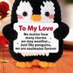 Cute Penguin Romantic Gift - Crochet Penguin Plush for Men, Boyfriend, Women, Girlfriend, Husband, Wife, Her, Him - Couples Gifts for Anniversary, Christmas & More - Stocking Stuffer for Men, Women - Image 5