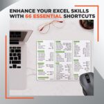Excel Shortcuts Mouse Pad - The Ultimate Productivity Tool - Dominate Excel Like a Pro - The Secret Weapon to Master Excel - 7.75” x 9.25” Rectangular Shape (Green/Black Print) - Image 4