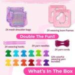 TIKKYFUN Weaving Loom Kit for Kids 2-Person Craft Set with 2 Loom Frames, 288 Loops, 12 Yarn Colors, Potholder Making Kit, Creative DIY Arts & Crafts for Girls Ages 6-12 - Image 3