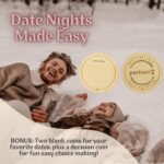 Date Night Box Game - 52 Romantic Ideas + 4 Personalized Dates & Decision Maker Coin - Fun Gift for Couples, Anniversaries, Weddings, Bridal Showers, Bachelorette Parties, Him & Her - Image 7