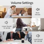 Productivity Timer Flip Gravity Sensor Cube Timer Countdown & Countup,Mute & Vibrate & Sound，5/10/30/60min & Custom Timing, Perfect for ADHD,Work,Learning,Kitchen Cooking (3, Black+White+Blue) - Image 6