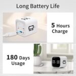 Productivity Timer Flip Gravity Sensor Cube Timer Countdown & Countup,Mute & Vibrate & Sound，5/10/30/60min & Custom Timing, Perfect for ADHD,Work,Learning,Kitchen Cooking (3, Black+White+Blue) - Image 7