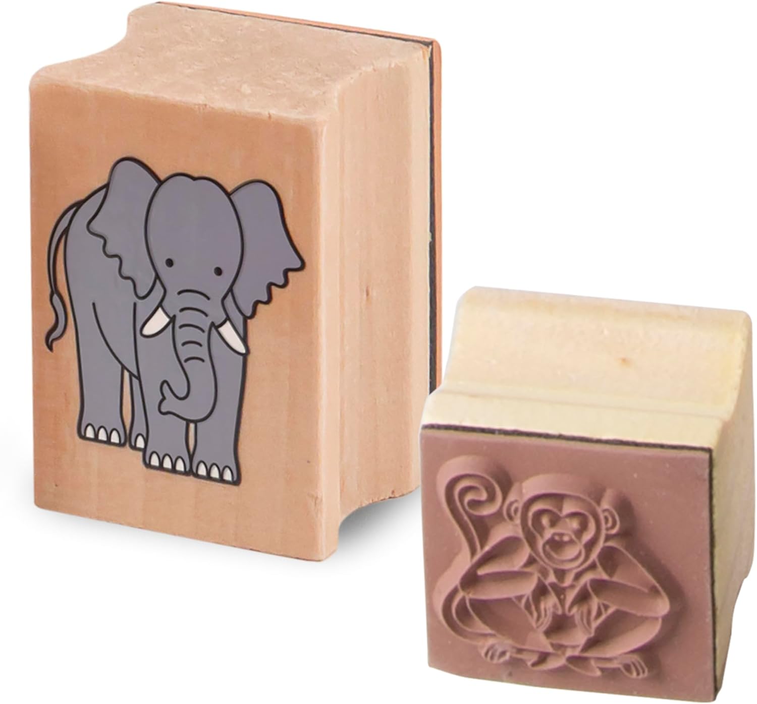 Melissa & Doug Stamp-a-Scene Stamp Set: Rain Forest - 20 Wooden Stamps, 5 Colored Pencils, and 2-Color Stamp Pad - Image 10