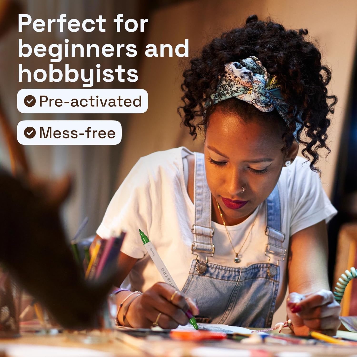 ARTISTRO 24 Acrylic Paint Markers for Rock, Fabric, Wood, Glass, Craft, Decoration - Dual-Tip Paint Pens - Stocking Stuffers, Christmas Gift Idea for Teens, Grandkids, Kids - Art Supplies - Image 7