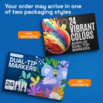 ARTISTRO 24 Acrylic Paint Markers for Rock, Fabric, Wood, Glass, Craft, Decoration - Dual-Tip Paint Pens - Stocking Stuffers, Christmas Gift Idea for Teens, Grandkids, Kids - Art Supplies - Image 10