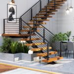 1 Pack 35"x3"x3" Horizontal Aluminum Stair Railing Post, Stair End Post, Black Textured Powder-Coat Finish Horizontal Rail System for Outdoor Decks, Porches & Balconies - Image 8