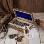 Ajuny Handcrafted Wooden Jewelry Box with Tai Chi Flower Carving – 8x5 Inch Treasure Chest for Keepsakes, Trinkets, Gifts, Decorative Storage Box for Men & Women, Home Organizer - Image 4