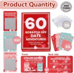 60+ Date Night Ideas Scratch Off Cards Set - Unique and Romantic Couple Date Night Activities - Fun Couple Gifts for Women Men Her Him - Creative Gifts for Christmas and Valentine's Day - Image 8
